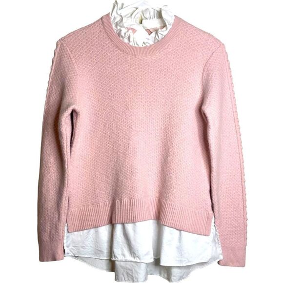 TED BAKER London Teaggan Frill Detail Mockable Light Pink Size 3 - Picture 4 of 13